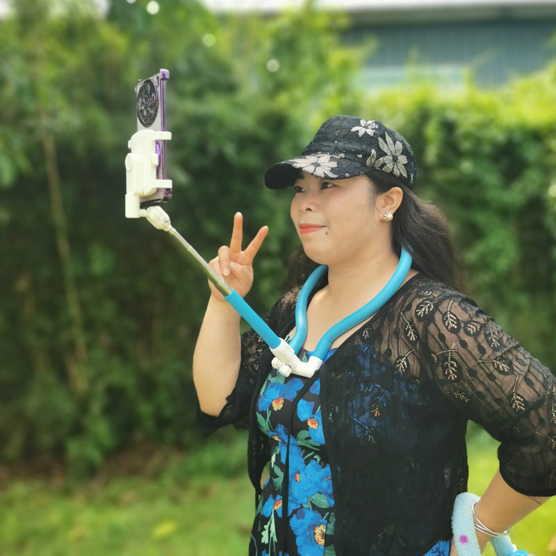 床头床上挂脖落地多功能手机支架可折叠升降懒人直播创意手机支架