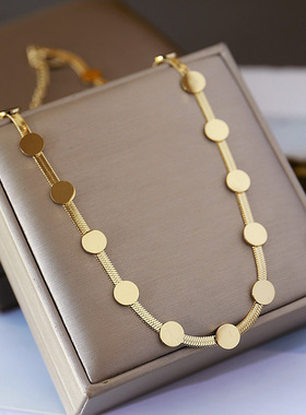 亮片简约爆款项链毛衣钛钢网红