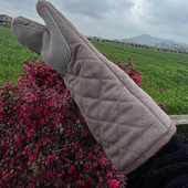 印LOGO硅胶耐高温500度烧烤箱微波炉隔热烘培商用加厚长防烫手套