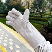 五指帆布耐高温400度加厚隔热烘培烤箱微波炉工业防烫商用长手套