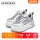 Hongkee HB24X302 休闲鞋 红科女鞋 厚底增高水钻时尚