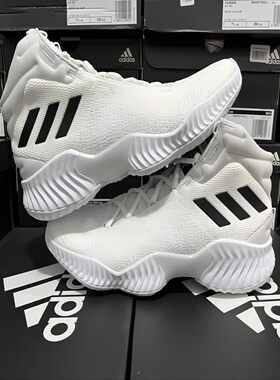阿迪达斯Pro Bounce 2018男实战中高帮缓震耐磨篮球鞋FW5745 5746