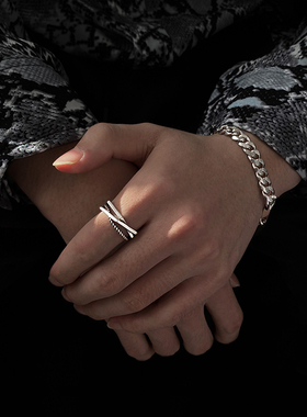 几何戒指嘻哈ins可调节情侣高级