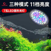 沃韦朗LED圆形夹灯usb全光谱鱼缸灯藻缸灯专用水草补光可调光小型