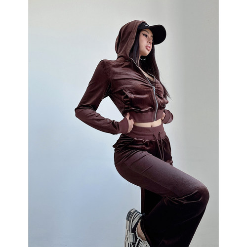 liviahome丝绒运动休闲套装