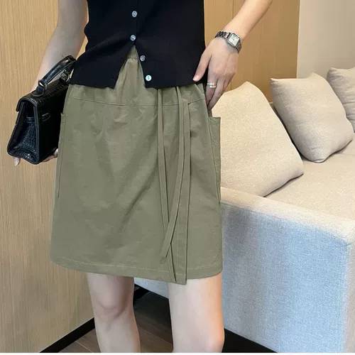 绿色工装运动短裤女2026新款夏