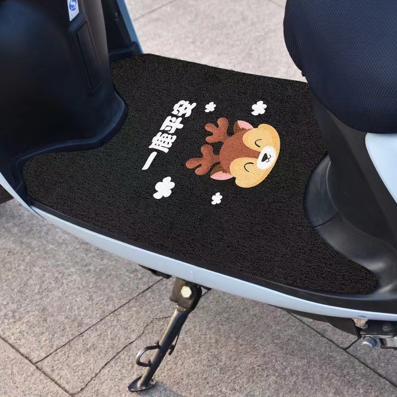 电动车电瓶车加厚丝圈脚垫爱玛