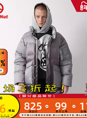 DEVIL NUT潮牌恶魔无性别情侣保暖印花面包羽绒服 ATY 太空漫游