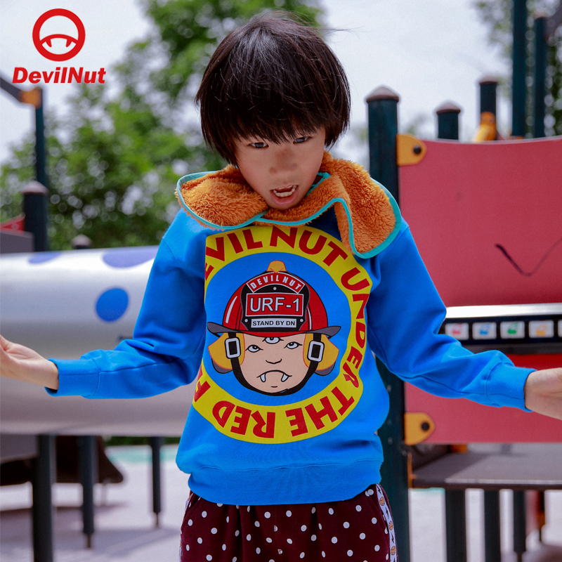 DEVILNUT卫衣恶魔全棉套头圆领