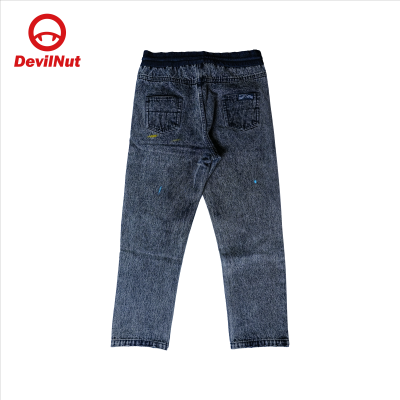 DEVIL NUTDEVIL NUT潮牌恶魔牛仔做旧喷墨秋冬男女长裤