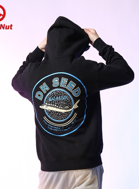 DEVIL NUT潮牌 DNS 恶魔 新款男女灰色印花休闲宽松卫衣上衣 ATY