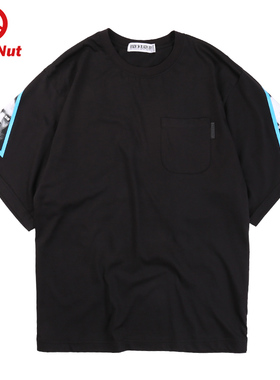 DEVIL NUT潮牌 恶魔 男女同款 时尚休闲特宽松方十字T BIB SET