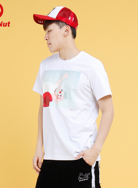 DevilNut潮牌春夏男女夏季情侣bf宽松圆领纯棉小丑印花短袖T恤SSX
