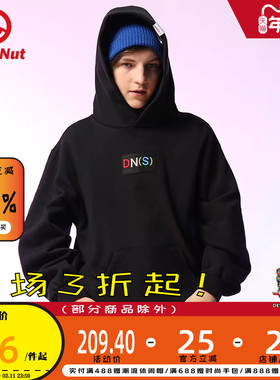 DEVIL NUT潮牌 DNS 恶魔 秋冬秋季新款男女黑色宽松卫衣上衣 ATY