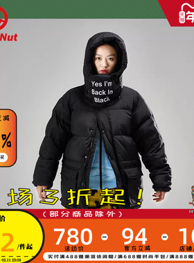 DEVIL NUT潮牌恶魔冬季无性别情侣保暖保暖鹅绒羽绒服外套BIB AET