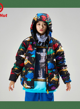 DEVIL NUT潮牌恶魔情侣无性别有帽保暖保暖短羽绒服 四大天王 ANT