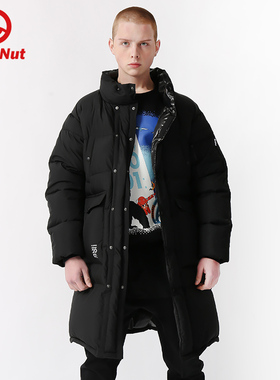 DEVIL NUT潮牌 恶魔 秋冬新款无性别保暖长款羽绒服 太空漫游 ATY