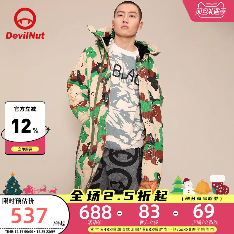 DEVILNUT棉服潮牌恶魔保暖加长