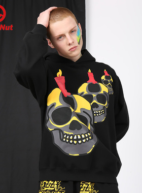 DEVIL NUT潮牌 恶魔 秋冬秋季新款男女情侣卫衣 黑色安息日 ATY