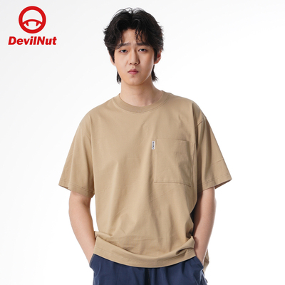 DEVIL NUT潮牌恶魔25春夏新品无性别宇宙舒适百搭圆领短袖T恤-STF