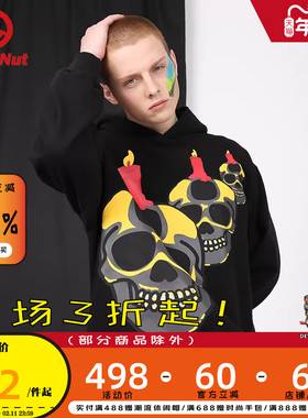 DEVIL NUT潮牌 恶魔 秋冬秋季新款男女情侣卫衣 黑色安息日 ATY