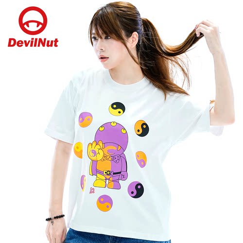 DEVILNUT太极超飞侠印花短袖T恤