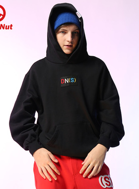 DEVIL NUT潮牌 DNS 恶魔 秋冬秋季新款男女黑色宽松卫衣上衣 ATY