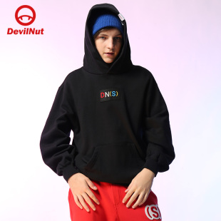 恶魔 DNS 秋冬秋季 新款 ATY DEVIL 男女黑色宽松卫衣上衣 NUT潮牌
