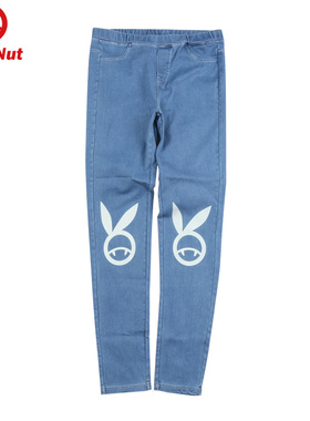 DEVIL NUT潮牌 恶魔 女士特紧身牛仔裤 PARTY ASV