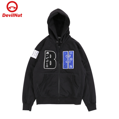 DEVIL NUT潮牌 恶魔 新雪莉保暖 男式 卫衣流感外套 BH ASV