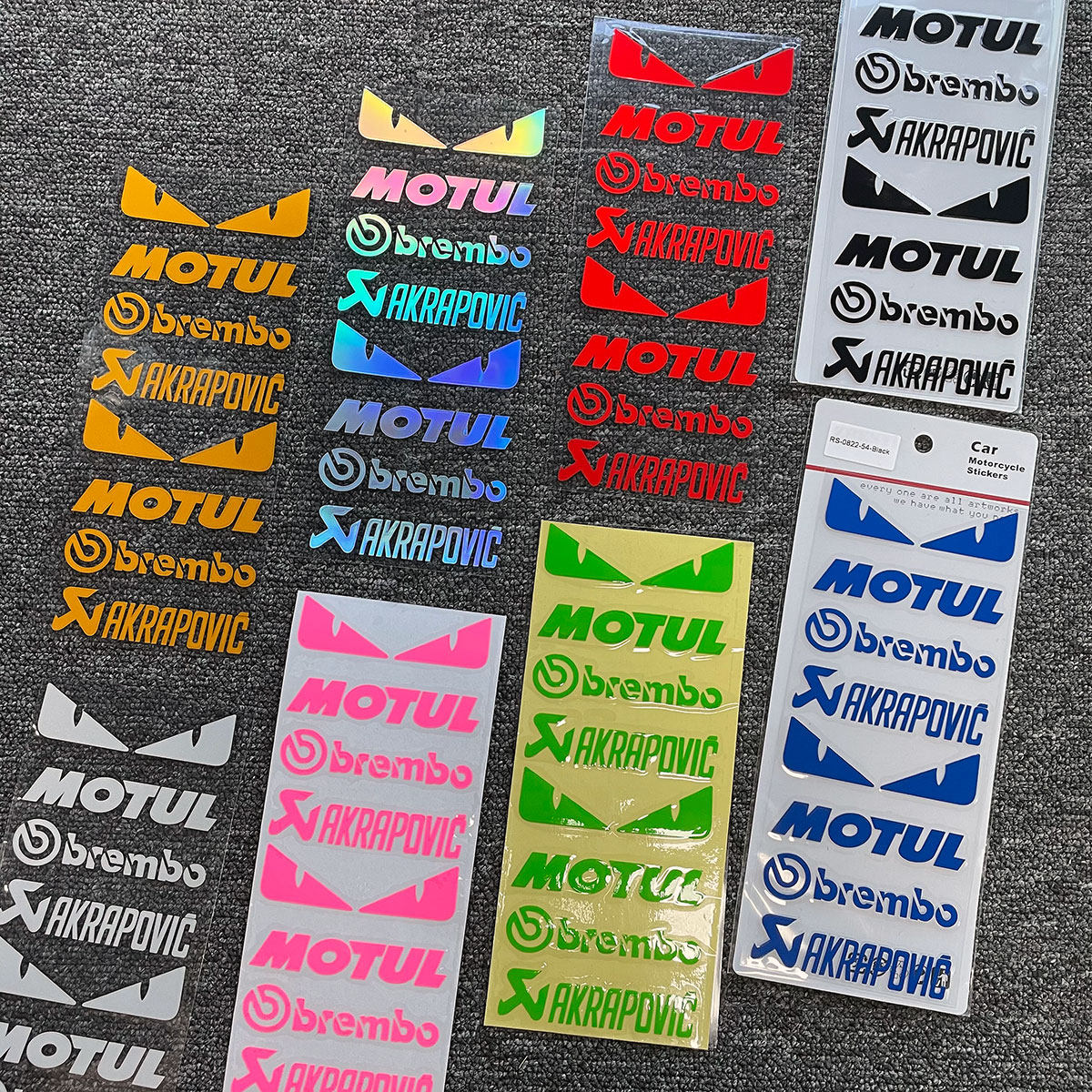 反光摩托车贴纸赞助商品牌logo标志布雷博brembo天蝎 shoei头盔贴