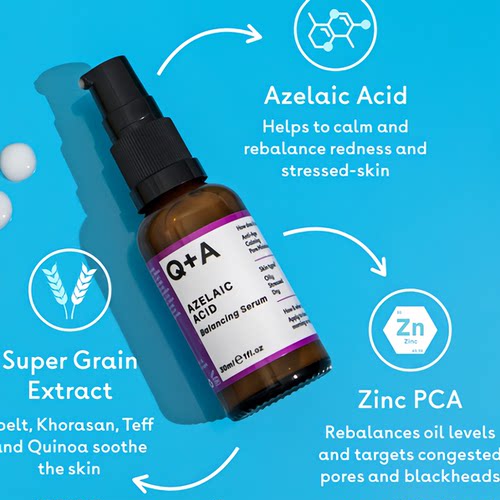 现货英国Q+A维C焕亮精华液VC壬二酸杜鹃花酸控油修护舒缓改善暗沉