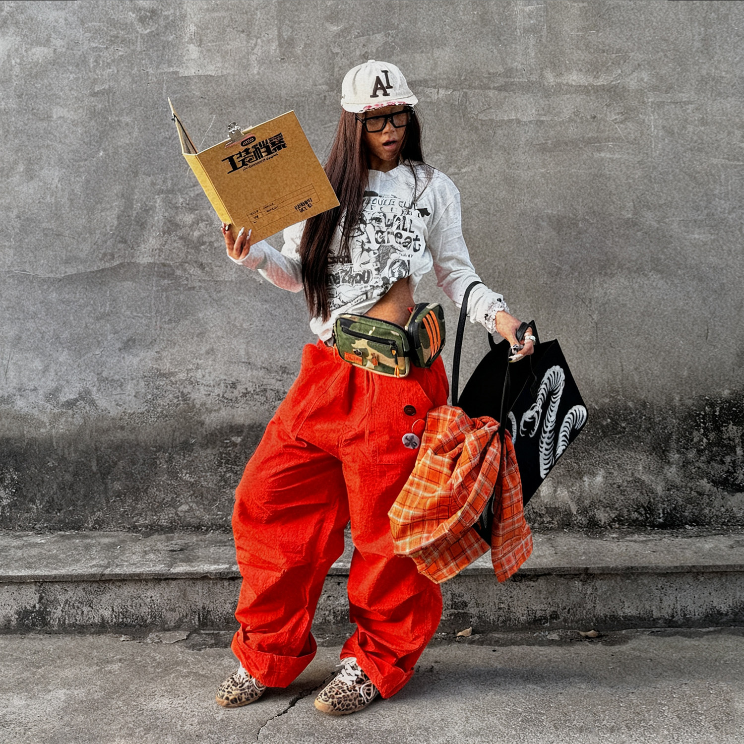 年九一口贰 ‘越狱裤’美式囚服尼龙伞兵亮橘色直筒宽松休闲裤子,男装,休闲裤,淘宝优惠券,粉丝福利购,淘宝优惠卷