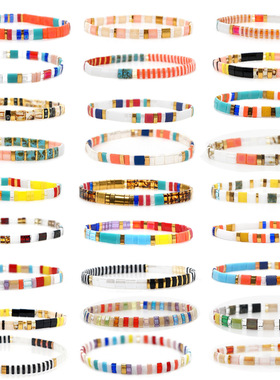 波西米亚海边沙滩风tila珠男女手链 欧美网红同款 简约个性女手链