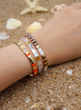 ins小众设计波西米亚风tila米珠轻奢手链 百搭叠戴感小手串礼物