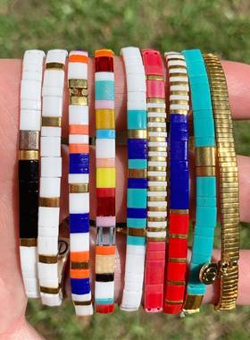 波西米亚复古海边沙滩情侣夏天女手链TILA串珠饰品学生闺蜜款礼物