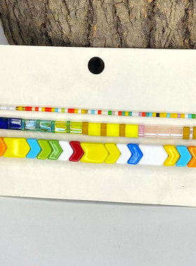 情侣合金tila波西米亚风彩虹手链