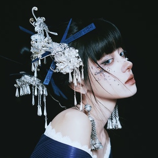 少数民族发饰汉服短流苏发簪苗族头饰苗银发簪侗族发梳古风妆造