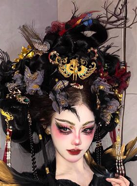 暗黑风发簪合金古风汉服妆造