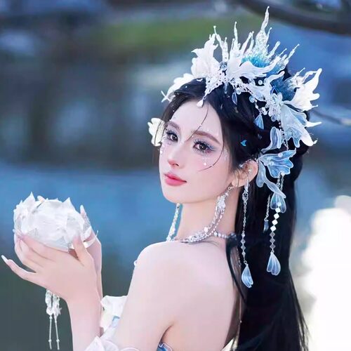 人鱼公主皇冠滴胶眉心坠发冠