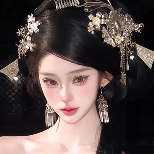 赵合德同款少数民族发饰汉服短流苏发簪苗族头饰苗银发簪古风妆造