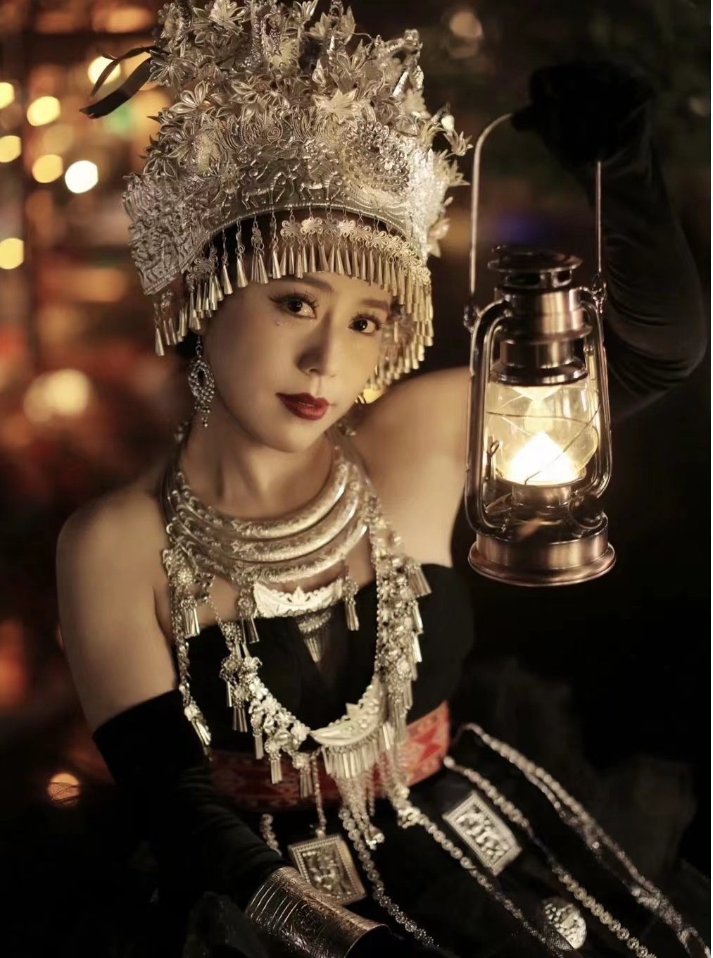 苗族苗疆少女头饰发簪摄影道具异域民族风下蛊配饰古风发饰品头冠