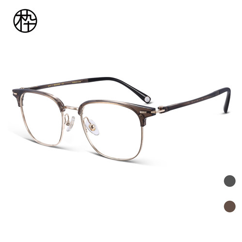 木九十专柜正品MJ11FN1040时尚半框方框眼镜框架造型百搭商务男女