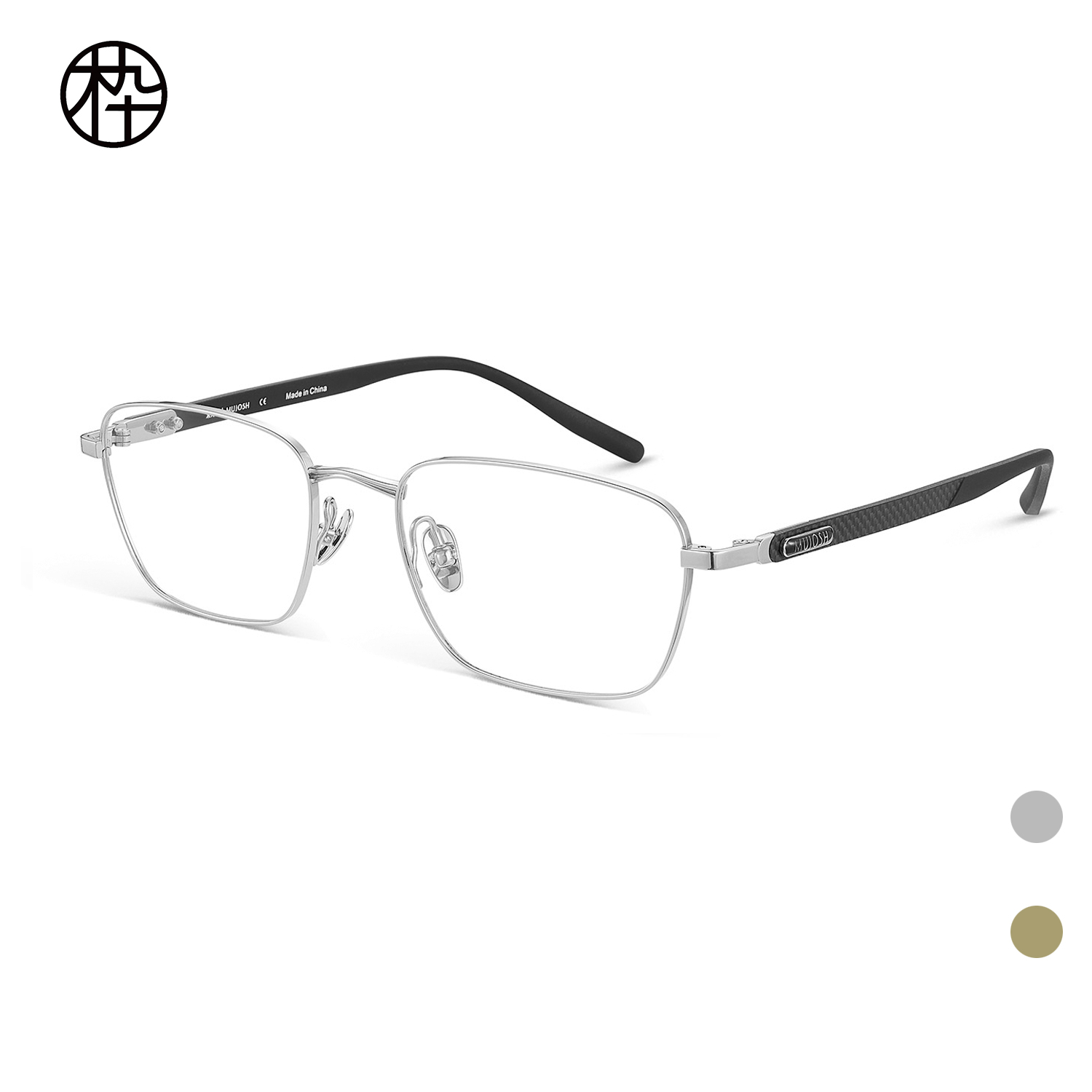 木九十专柜正品MJ12FN1123小方框细金属眼镜架斯文白领男士镜框