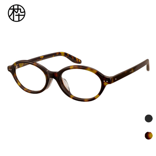 木九十眼镜框MJ12FM1025小椭圆框板材时尚造型男女眼镜架可配度数