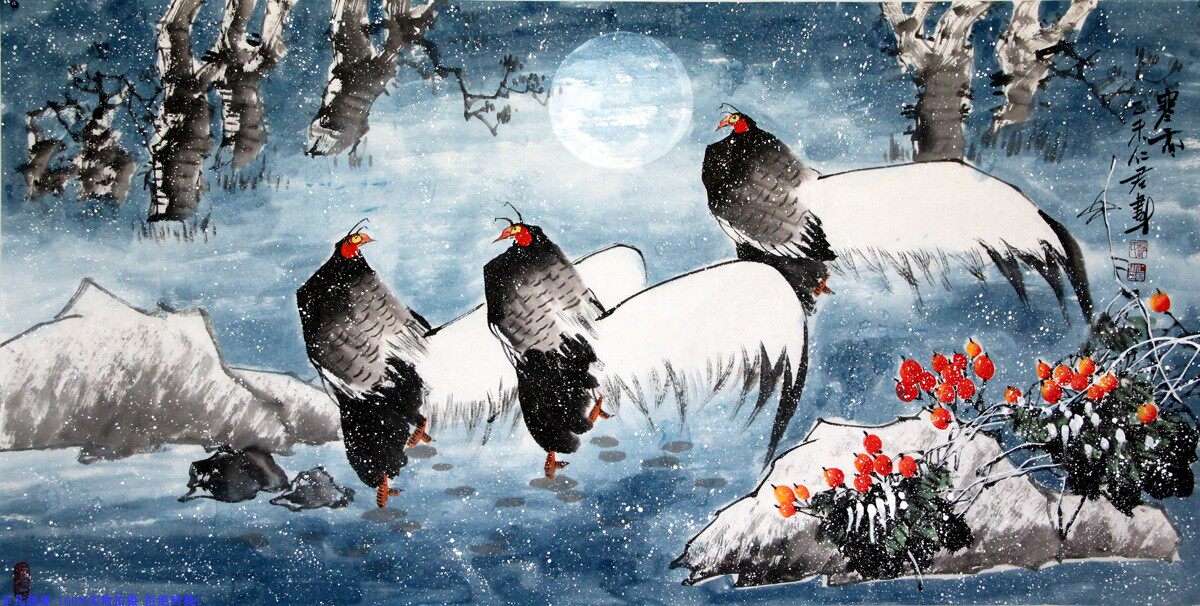赵仁君 四尺花鸟 寒香◆真迹◆原稿纯手绘国画字画礼品装饰1952