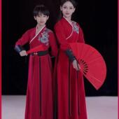 古典舞雪龙吟演出服中国风打鼓服艺考太极剑练功服古装 侠客表演服