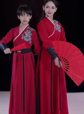 古典舞雪龙吟演出服中国风打鼓服艺考太极剑练功服古装侠客表演服