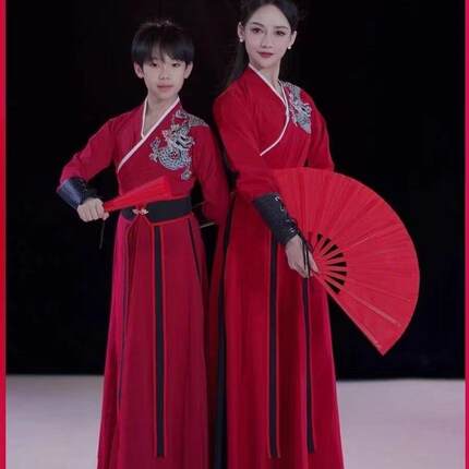 古典舞雪龙吟演出服中国风打鼓服艺考太极剑练功服古装侠客表演服