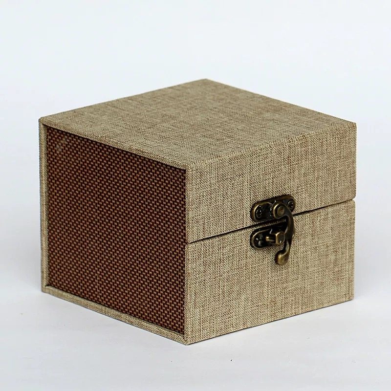 正方形紫砂壶盒子复古建盏空盒包装古董锦盒玉器陶瓷罐子礼盒定制